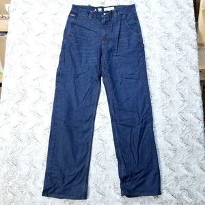 Lapco Fr Carpenter Jeans Mens 33x34 Blue Modern Straight Dark Wash Denim New